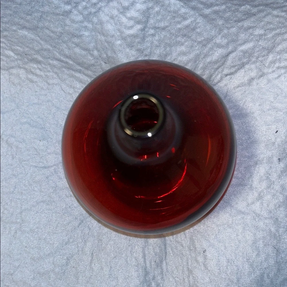 IKEA Salong ruby red glass vase, designed by Johanna Jelinek